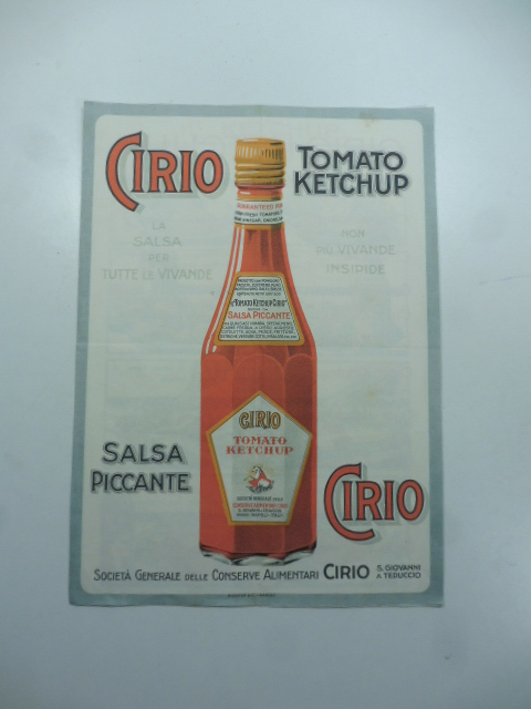 Cirio Tomato Ketchup. Pieghevole pubblicitario